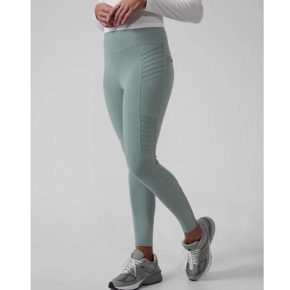Athleta Delancey Moto Tight Minimalistic Grey - Picture 1 of 14